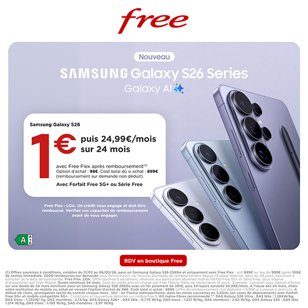 Samsung S26 à un prix qui crève l'écran